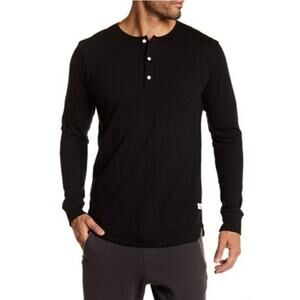 Kinetix Casual Luxury Black Long Sleeve Henley Shirt Size Men's XXL Classic